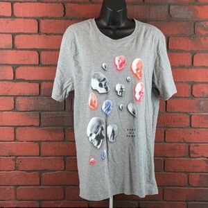 Eleven Paris Woman Large Grey Skull T-Shirt –‎ Graphic, Casual